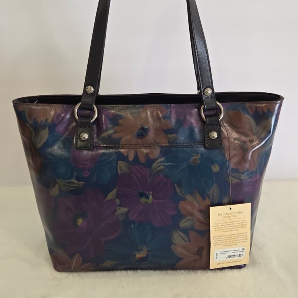 NWT PATRICIA NASH Alessano Peruvian Painting Large TOTE SHOULDER BAG Zip Top